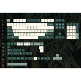 144 teclas Botanical Cherry Profile PBT Dye Sub Teclas para teclado mecánico MX GMMK Filco Ducky 104 TKL GK61 KBD75 96 GK64 68 (144 teclas botánicas)