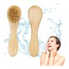 Universo en Linea 2 Cepillos Faciales Exfoliantes Mango Madera Cerda