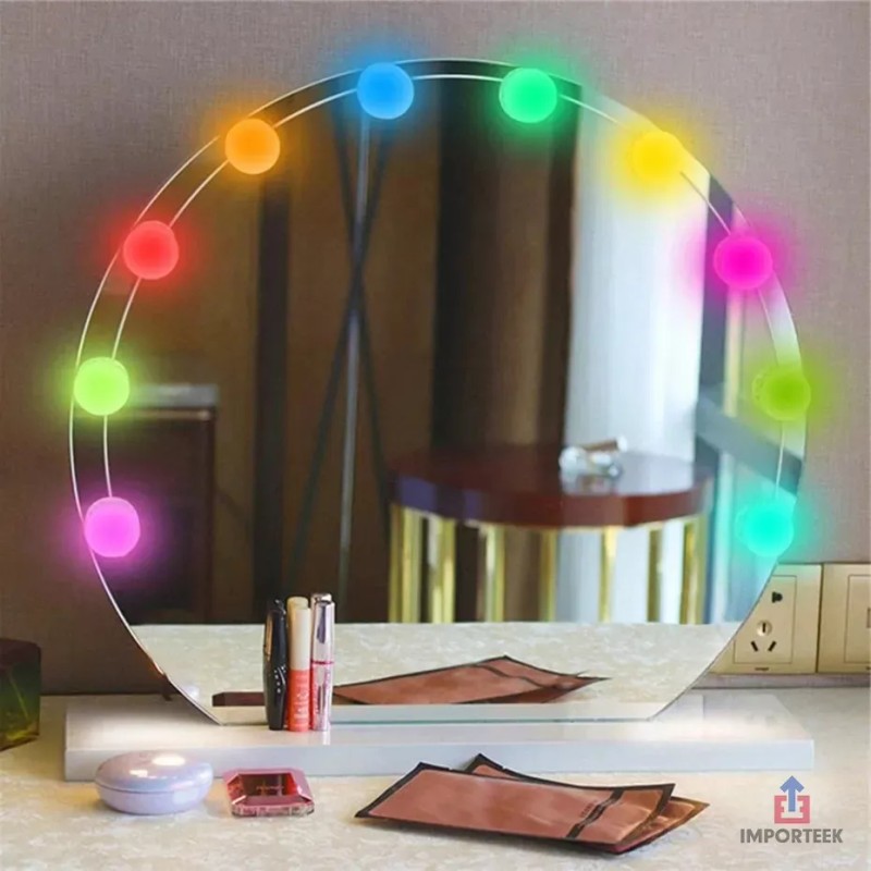 Importeek 5pz Serie Bombilla Luz Led Rgb Usb Espejo Tocador