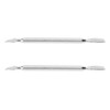 2Pcs Dual Ended Cuticle Pusher Stainless Steel Multipurpose Portable Cuticle