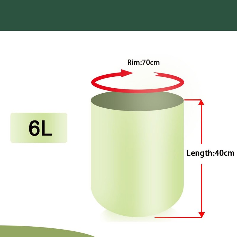 JCKCWL JCKCWL-120-BAGS 6 Litre Green Bin Liners (Pack of 120)