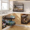2-Pack 19"Deep Under Sink Organizer And Storage, 2-Tier L-Shaped Pull