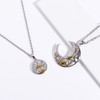 Leadigol 1 Pair Sun Moon Couple Splicing Necklace,Matching Necklaces Friendship