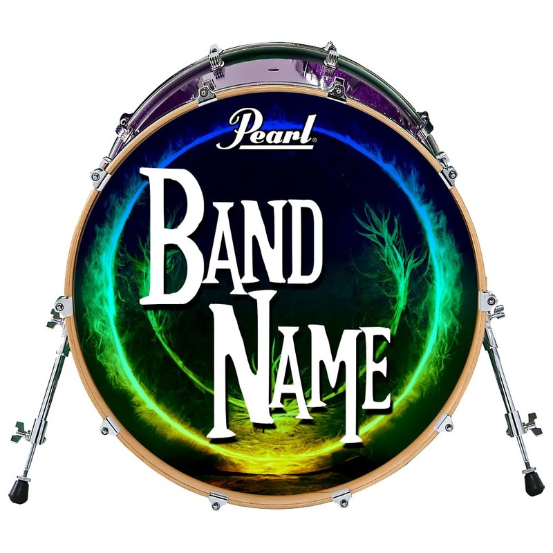 16 inch Custom Bass Drum Head Decal - Personalized Stickers