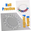10pcs Transparent Oval Nail Practice Plate Color Nail Polish Display