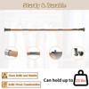 Beyeutao Wooden Closet Rod Adjustable 48-60 inches Closet Rod for
