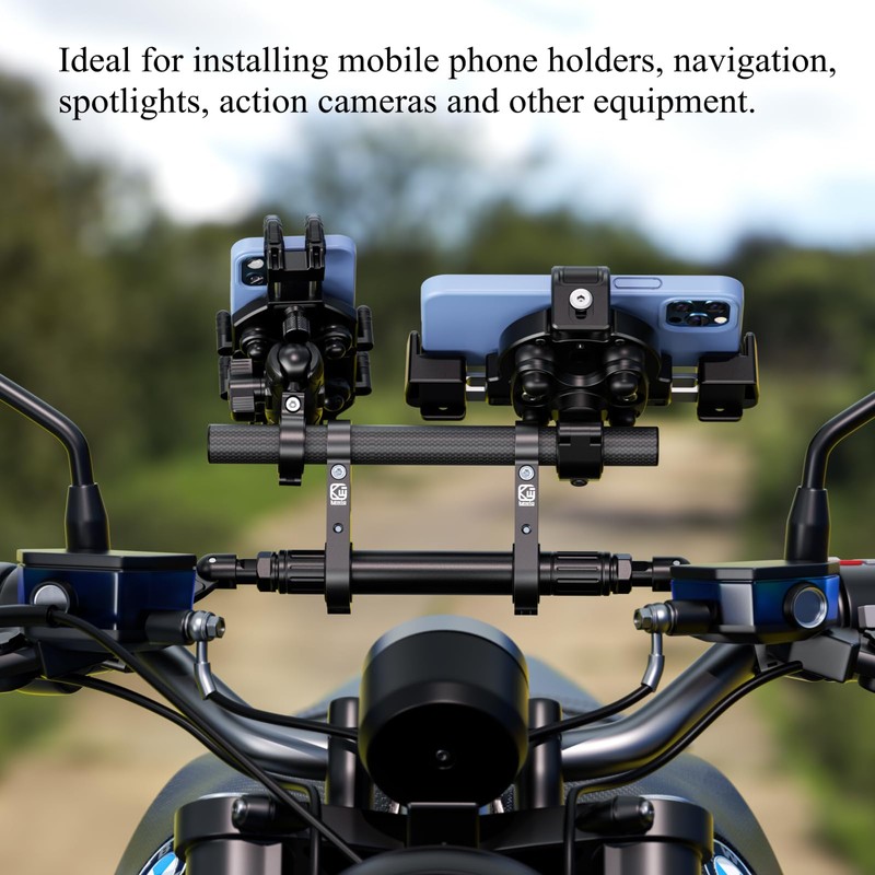 BRCOVAN Carbon Fiber Handlebar Extender Extensions with Alumiunm Alloy Clamp