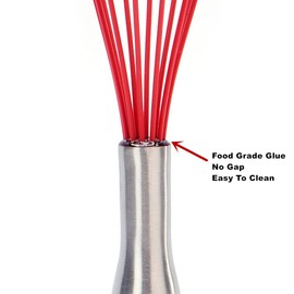 Jillmo Whisk, Silicone Whisk Set,3 pack(8.5"+10"+11.5")