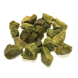 Zentron Crystal Collection: Natural Rough Green Opal Stones with Velvet Bag (1/2 Pound)