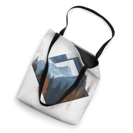 Mountain Landscape Hiking Abstract Art Tote Bag