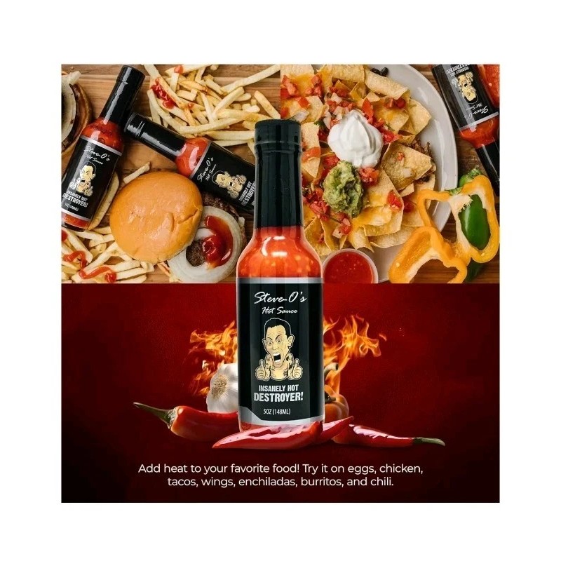 Steve-O's Destroyer Hot Sauce | Garlic, Scorpion, Reaper | Extreme