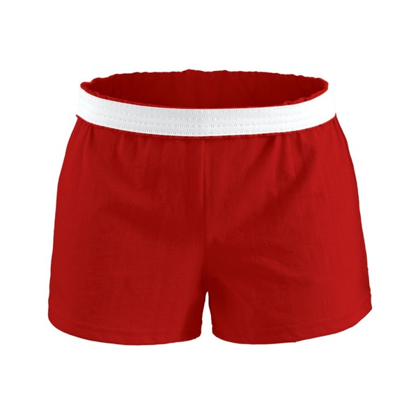 Soffe Girls' Authentic Cheer Short, Red, X-Large (1-Pack)