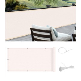 Cool Area balcony privacy screen, PES balcony cover anti-peeping, anti-rain, anti-ultraviolet, 90x300 cm, Grey