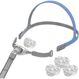 rislabo Nasal Pillow Supplies - Includes 3 Size Nasal Pillows Nose Mask Assembly - Includes Small, med, Large Cushions - Includes Tube, Frame, and Strap