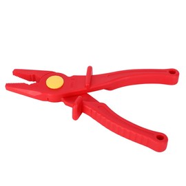 1000V Plastic Insulated High Voltage Pliers for Work, Professional Electrician's Pliers with Ergonomic Non-Slip Grip for Circuit Interruption, Red Colour