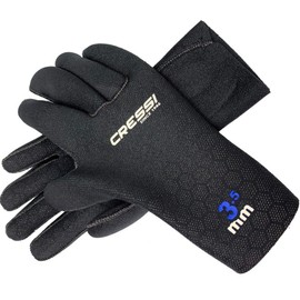 Cressi High Stretch Gloves, Black, 3.5 mm, XL