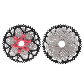 Tbest Cassette 12-Speed 10-50, 9/10/11/12-Speed Cassette, 32/36/42/46T Bicycle Cassette, Road Bike Running Cassette, Bicycle Sprocket, Bicycle Replacement Accessories (12S 11-50T Silver Black)