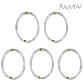 UNICRAFTALE 5 Rolls 12 Gauge Textured Round Aluminum Wire Silver Color Bendable Metal Craft Wire for Jewelry Wrapping Craft and Floral Wire About 6.56 Feet(2m)/Roll