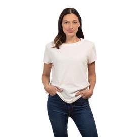 MAI Short Sleeve Shoulder Surgery Shirts for Women - Post Surgery T Shirts for Rotator Cuff Recovery, Mastectomy Chemo Port Access Tank Tops (White, X-Large)