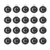 MECCANIXITY 36pcs Pendants Letter Charm Initial Charm Double Sided Enamel