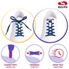 Sulpo Flat No Tie Shoelaces, Elastic Shoelaces with Metal Aglets,