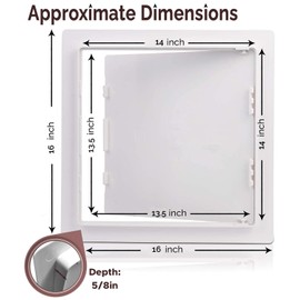 Morvat Access Panel 14x14 Inch for Drywall & Ceiling with Door, Heavy-Duty Durable ABS Plastic & Easy Install Access Box, Wall Hole Cover Plate for Plumbing & Electrical Cables & Wiring, White, 2 Pack