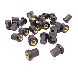 CMI Lot of 25 Cmi 10032386 3/8″ – 16 Battery Cable Nut, Closed Cap Black