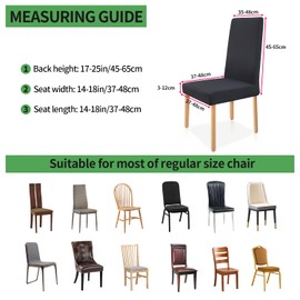 Zindoo Stuhlhussen Schwarz 4er Set Groß Stretch Stuhlbezug, Verdeckt Mängel an Alten Stühlen, Abnehmbarer Waschbar Stuhl Hussen für Konferenzen, Esszimmer, Büro, Familiendekoration
