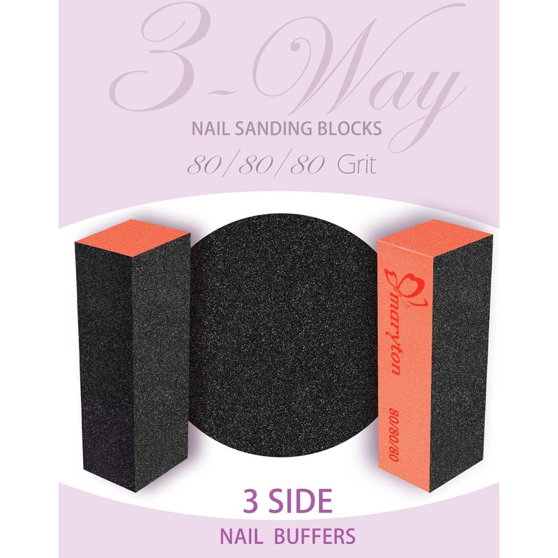 Maryton Nail Sanding Buffing Block Nail Polisher Buffer File 80/80