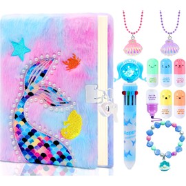 JYPLKCMT Fluffy Diary with Lock for girls 6-12,Fluffy Diary for Girls with Lock Set, Princess Diaries Secret Notebook journals for girls, Birthday Christmas gifts for daughter granddaughter niece.