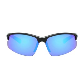 Piranha Avalanche FLX-T Sport Sunglasses with Blue Mirror Lens and Flexible Temples
