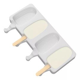 Mercader Digital Molde Silicón 4 Paletas Heladas 80ml Hielo Congeladas Magnum