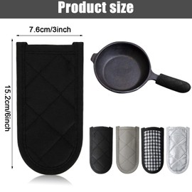 Patelai 24 Pcs 4 Pcs Pan Handle Sleeve Covers Cast Iron Handle Cover Heat Resistant Non Slip Skillet Holder Sleeves Mitt Winter for Kitchen Cooking Tools