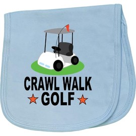inktastic Crawl Walk Golf Future Golfer Baby Burp Cloth Light Blue 440d8