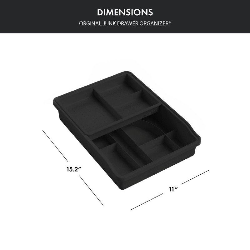 Madesmart 23-Compartment Original Junk Drawer Organizer Tray, Plastic Multipurpose Storage