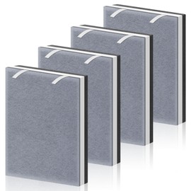 Vital 100 Replacement Filter for LEVOIT Vital 100 Air Purifier, H13 True HEPA and High-Efficiency Activated Carbon Filter, Vital 100-RF, 4 Pack, White