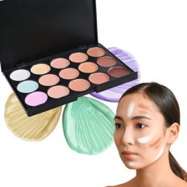 Paleta Correctores Universo en Linea 15 Tonos Crema Larga Duración                                                                                    