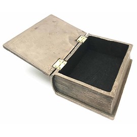 Ebros Masonic Symbol Freemasonry Square and Compasses Ritual Morality Hinged Book Box 5.75"Long Small Jewelry Box Container