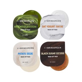 BRING GREEN Fresh Ball Wash Off Pack | Artemisia for Moisturizing, Oat Yogurt for Purifying, Potato for Cooling, Black Sugar for Deep Scrub