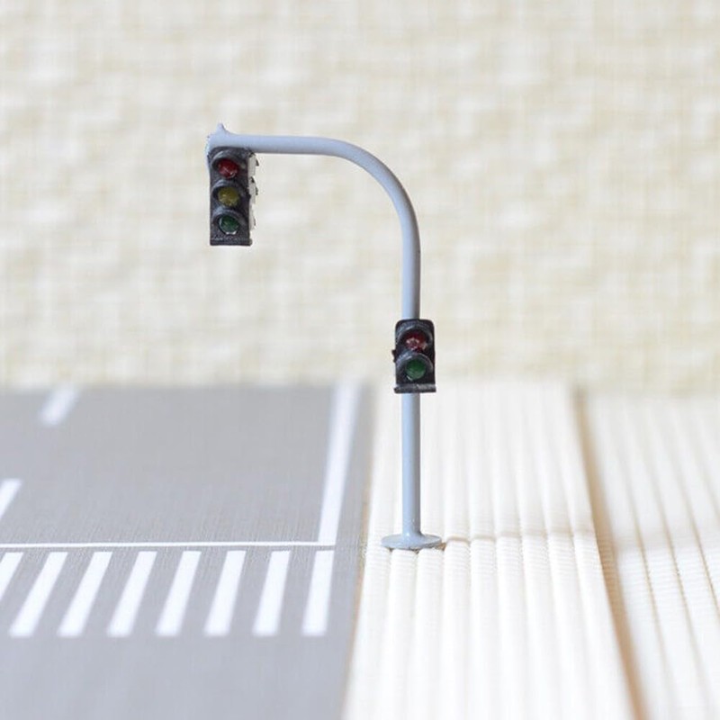2PCS Model Railroad Train Signals, 3-Lights Block Signal HO Scale