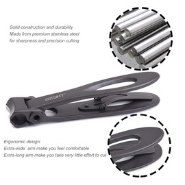 SZQHT Ultra Wide Jaw Opening Toenail Clippers Nail Clippers for Thick Nails Cutter for Ingrown Manicure Set,Pedicure Kit,Men & Women (Gray)