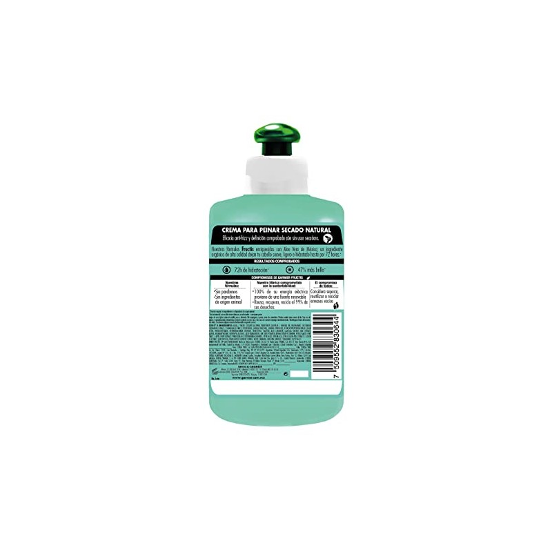 Garnier Fructis Crema para Peinar, Aloe Hidra Bomb, 300 ml