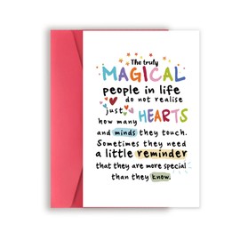 BENNLOOS Colours Positivity Card, Thank You Friendship Card Gifts for Him Her, Beautiful Self Confidence Card for Friends, Family