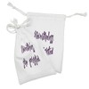 Ambesonne Feminist Fabric Pouch Set of 2, Monochrome Calligraphy Nevertheless