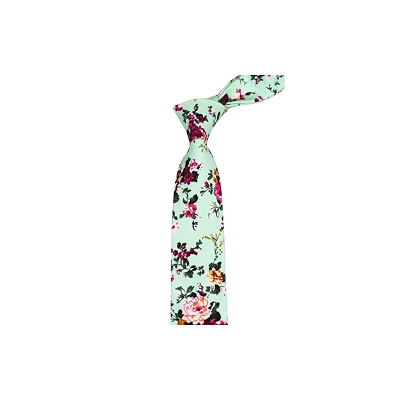 Elfeves - Corbata delgada de algodón y lino para hombre,