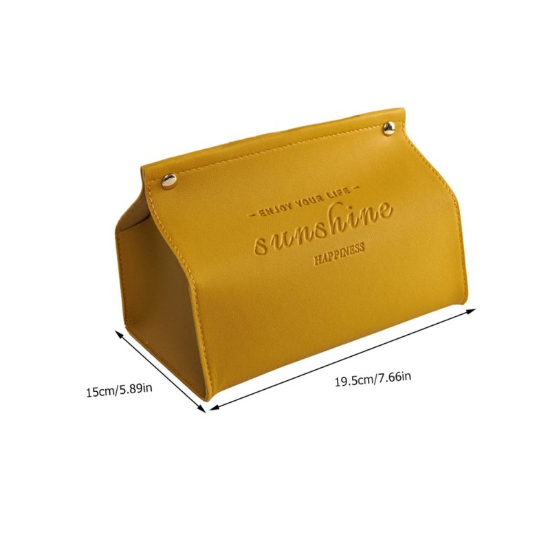 WOONEKY 1pc Delicate Vehicle-Mounted Tissue Box Multi-Purpose Towel Storage Case