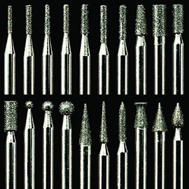 WOODRIVER Complete 20 PC Carving Burr Set 1/8" Shank