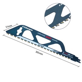 Reciprocating Saw blades, Carbide reciprocating Saw Blades, Aerated Concrete Saw Blades, Professional Saw Blades for Red Brick and Stone Cutting Compatible with Bosch Dewalt Makita (305mm (S2243HM))