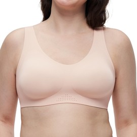 Momcozy Seamless Wireless Bras for Women, Full Coverage Comfortable Supportive Bralettes for Everyday Wear Blush