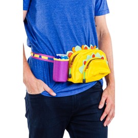 Tipsy Elves Taco Fanny Pack - Fun Taco Shaped 3D Belt Bag - Multiple Secure Storage Zipper Pockets for Festivals Beach Walking Travel